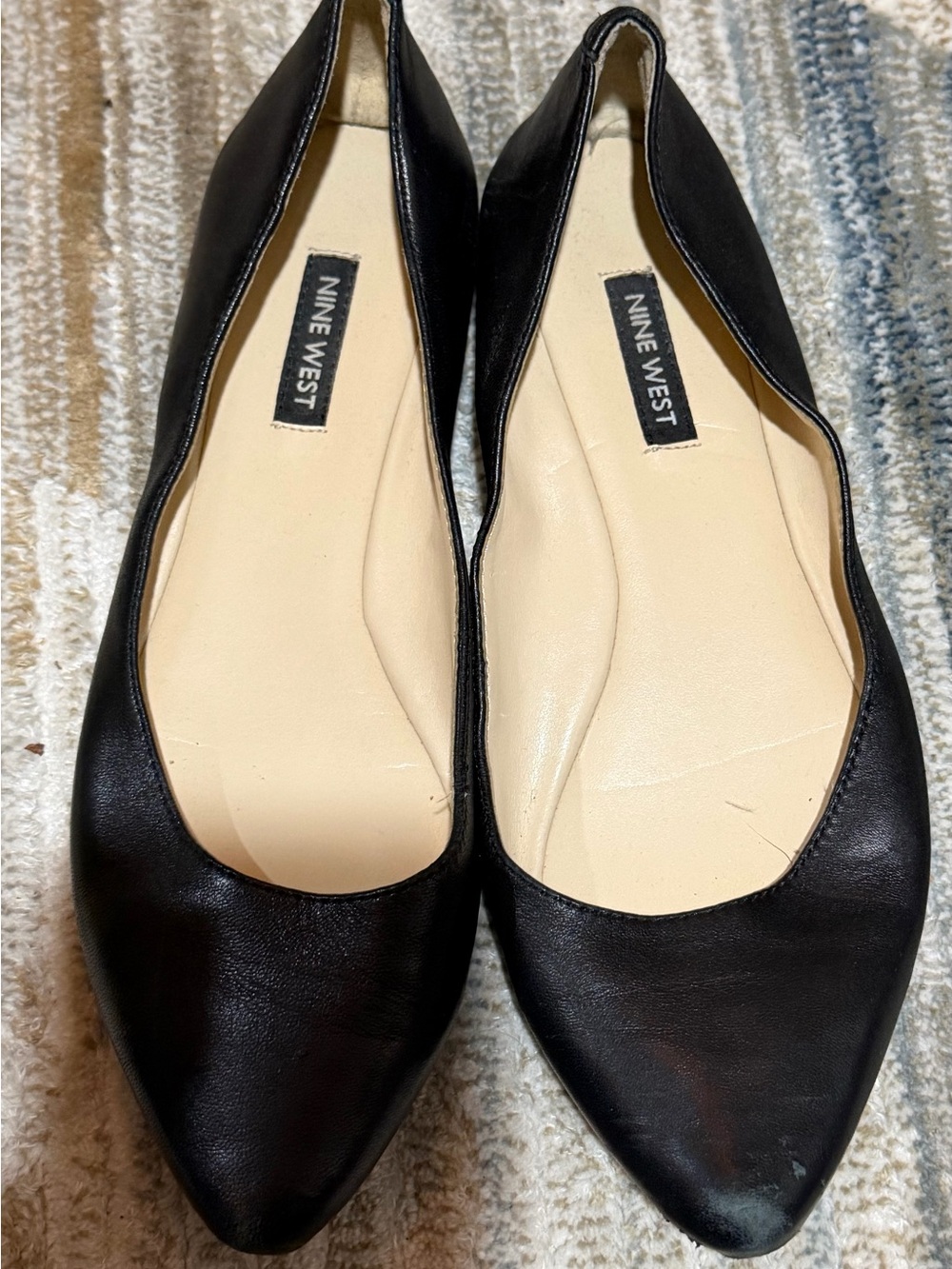 Nine West Women's Black Pointed Toe Flats